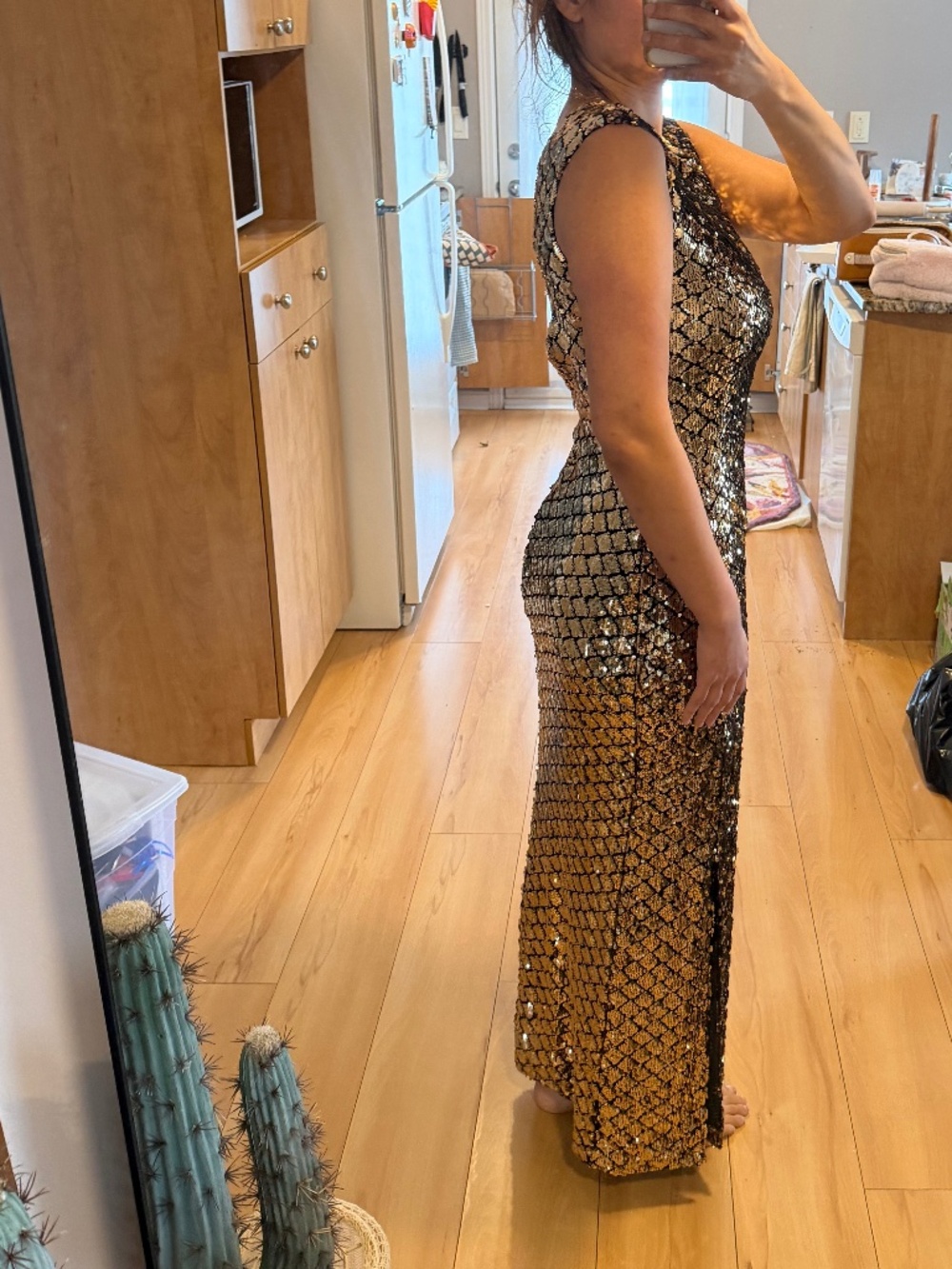 Gold and Black Dress - Picture 2 of 5